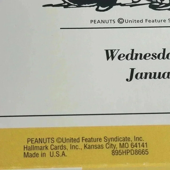 Peanuts Snoopy 1996 Hallmark Daily Calendar Vintage UFS- never‎ used - Picture 3 of 10